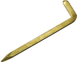Dresselhaus Cuie cu cârlig tip L Dresselhaus 3, 5x50 mm oțel alămit, 10 bucăți (0/4020/071/3,5x50/40)
