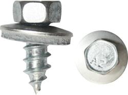 Dresselhaus Șuruburi autofiletante cu cap hexagonal și șaibă cauciuc EPDM Dresselhaus 6, 5x90 mm oțel inox A2, 100 bucăți (0/3463/129/ 6,5/ 90/ /01)
