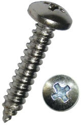 Dresselhaus Șuruburi pentru tablă cu cap bombat cruce Dresselhaus 4, 2x19 mm DIN7981 oțel inox A2, 100 bucăți (0/3414/000/4,2x19/02)