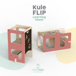 MamaToyz Turn de invatare multifunctional Kule Flip, Roz, MamaToyz (Mtyz_flipr)