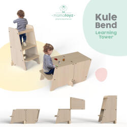 MamaToyz Turn de invatare multifunctional Kule Bend, Natur, MamaToyz (Mtyz_bend)