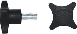 Dresselhaus Șuruburi metrice cu 4 aripi de strângere Dresselhaus 10x20 mm 40mm plastic negru, 20 bucăți (0/4973/705/ 10/ 20/ /17)