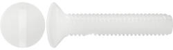 Dresselhaus Șuruburi metrice cu cap semibombat drept Dresselhaus 4x10 mm DIN964 plastic alb, 100 bucăți (0/3910/000/4X10/01)