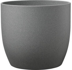 Soendgen Keramik Mască ghiveci Soendgen Basel Stone ceramică Ø 14 cm H 13 cm gri închis (62075)
