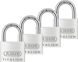 ABUS Lacăte aluminiu Abus Titalium 40mm, belciug Ø6, 5mm, pachet 4 bucăți, 5 chei (564369)