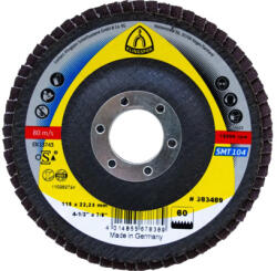 Klingspor Disc lameral frotal Klingspor SMT 104 Ø125x22, 23 mm granulație 80, pentru metal (383493)