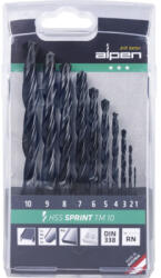 Alpen Burghie metale HSS Alpen Ø1-10 mm, set 10 piese (801092100) Burghiu