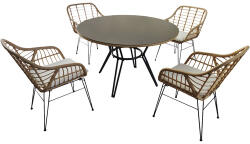 Garden Place Set mobilier grădină/terasă Garden Place 5 piese 4 locuri maro (1.403.094)