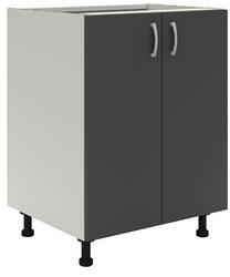haaus Corp inferior bucătărie 60 cm, 2 uși, alb/antracit (912697)