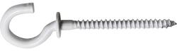 Dresselhaus Șuruburi pentru lemn cu cârlig Dresselhaus 4, 4x83 mm oțel plastifiat alb, cu guler de oprire/mascare, 100 bucăți (0/2147/796/4,4x83/01)