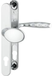 Hoppe Mânere mobil/fix cu șild ușă intrare Hoppe New York 92/247 mm, pentru cilindru, argintiu (59702)