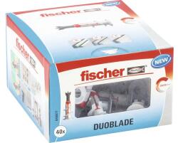 Fischer Befestigungssysteme Dibluri plastic autoforante fără șurub Fischer DuoBlade, pachet 40 bucăți, pentru gipscarton (545677)