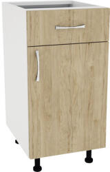 haaus Corp inferior bucătărie 40 cm, 1 ușă 1 sertar, alb/lemn natural (505011)