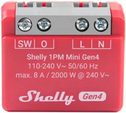 Shelly Releu inteligent 51924, 110-240 V AC, Rosu (51924) - 24mag