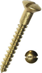 Dresselhaus Șuruburi pentru lemn cu cap semibombat drept Dresselhaus 3x30 mm DIN95 alamă, 200 bucăți (0/3103/000/3x30/02)