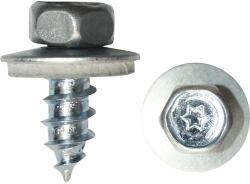 Dresselhaus Șuruburi pentru acoperiș cu cap hexagonal Torx și șaibă cauciuc EPDM Dresselhaus 6, 5x64 mm oțel zincat, 100 bucăți (0/6520/001/ 6,5/ 64/ /01)