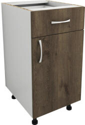 haaus Corp inferior bucătărie 40 cm, 1 ușă 1 sertar, alb/stejar bronz (911850)