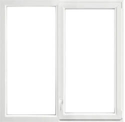 ARON Fereastră PVC termopan ARON 5 camere geam tripan 116x116 cm fixă + deschidere dublă dreapta (W2DRHROCK2.0001)