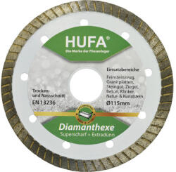 Hufa Disc diamantat profesional Hufa Diamanthexe Ø115x22, 23 mm (9510)