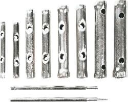 TOP TOOLS Set chei tubulare duble TopTools 6-22 mm, lungi, 6 canturi, 10 piese (35D193) Set capete bit, chei tubulare