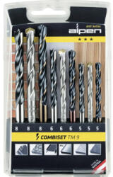 Alpen Burghie lemn, metal și zidărie Alpen Ø5-8 mm, set 9 piese (802102100) Burghiu