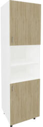 haaus Corp înalt bucătărie pentru cuptor încorporabil Karo 60 cm alb/lemn natural (917340)