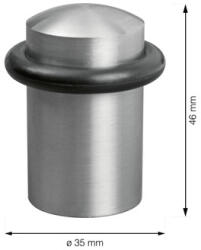 Tarrox Opritor de ușă fix cu prindere în podea Tarrox Ø35x46mm oțel (5818)