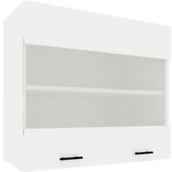 haaus Corp superior bucătărie Karo cu ușă de sticlă 80 cm, 2 uși, alb (917227)