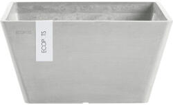 Ecopots Ghiveci Ecopots Berlin plastic 31x31x15, 5 cm alb-gri (SBL.31.WG)