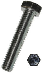 Dresselhaus Șuruburi metrice cu cap hexagonal Dresselhaus UNC 7/16" x 1.1/4" (asemănător DIN933) oțel zincat, pas metric american, 25 bucăți (0/4757/001/716X114/17)