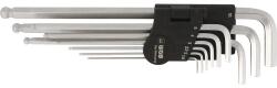 WGB Set chei hexagonale WGB lungi 1, 5-10 mm, 9 piese, capăt rotunjit cu bilă, crom-vanadiu (63020013) Cheie imbus