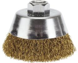 Lessmann Perie sârmă cupă Lessmann Ø60mm, sârmă fină placată cu alamă (421.567.HB)