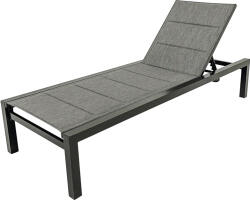 Garden Place Șezlong plajă Garden Place Eve cu spătar reglabil 70x35x190 cm gri (FBS8016B)