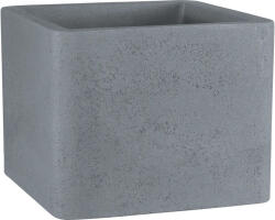 Geli Ghiveci flori Geli Cube pătrat plastic 38x38x33 cm gri deschis (17404059)