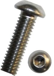 Dresselhaus Șuruburi metrice cu cap semibombat și hexagon interior Dresselhaus 6x10 mm DIN7380-1 oțel inox A2, 100 bucăți (0/3437/000/ 6,0/ 10/ /02)