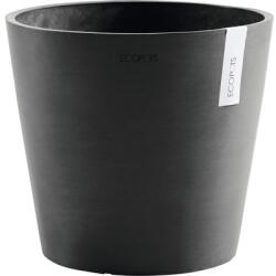 Ecopots Ghiveci Ecopots Amsterdam cu sistem de irigare plastic Ø 30 cm H 26 cm gri închis (AMWR.30.DG)