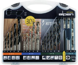 Alpen Burghie lemn, metal și zidărie Alpen Ø3-10 mm, set 30 piese (800230100) Burghiu