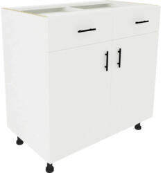 haaus Corp inferior bucătărie Karo 80 cm, 2 uși 2 sertare, alb (917241)