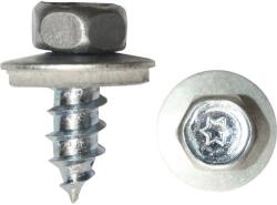 Dresselhaus Șuruburi pentru acoperiș cu cap hexagonal Torx și șaibă cauciuc EPDM Dresselhaus 6, 5x50 mm oțel zincat, 100 bucăți (0/6520/001/ 6,5/ 50/ /02)