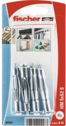Fischer Befestigungssysteme Ancore metalice cu șurub Fischer HM Ø10x52 mm, filet metric M5, 4 bucăți, pentru perete fals (90928)