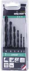 Alpen Burghie metal HSS Alpen Ø2-8 mm, set 6 piese (801122100) Burghiu