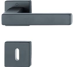 Hoppe Mânere cu rozetă ușă interior Hoppe Toulon, pentru cheie BB, aluminiu negru mat (59491)