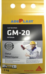 Adeplast Gletul Meseriașului ADEPLAST GM-20 pe bază de ipsos pentru interior alb 5 kg (GM 5KG)