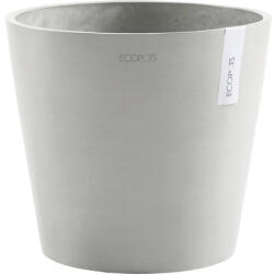 Ecopots Ghiveci Ecopots Amsterdam plastic Ø 40 cm H 35 cm alb-gri (AMWR.40.WG)
