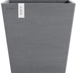 Ecopots Ghiveci Ecopots Rotterdam cu sistem de irigare plastic 25, 2x25, 2x24, 5 cm gri (ROTWR.25.GR)