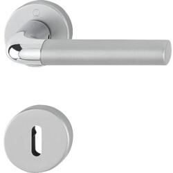 Hoppe Mânere cu rozetă ușă interior Hoppe Bremen, pentru cheie BB, crom lucios/satinat (61308)