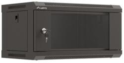 Lanberg WF03-5304-10B 19" 4U SZÉL: 540mm MÉLY: 350mm MAG: 281mm lapraszerelt üvegajtós fekete fali rack szekrény (WF03-5304-10B) - officedepot