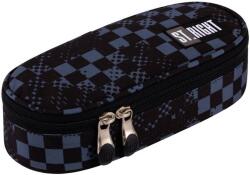 ST.RIGHT Penar școlar oval St. Right Chessboard Crush - Cu 1 fermoar (666964) Penar