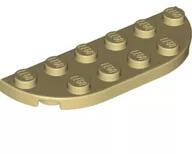 LEGO® 18980c2- LEGO világos krémszínű lap lekerekített sarkokkal, 2 x 6 méretű (18980c2)