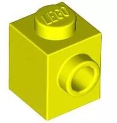 LEGO® 87087c236 - LEGO neon sárga kocka 1 x 1 méretű oldalán 1 bütyökkel (87087c236)